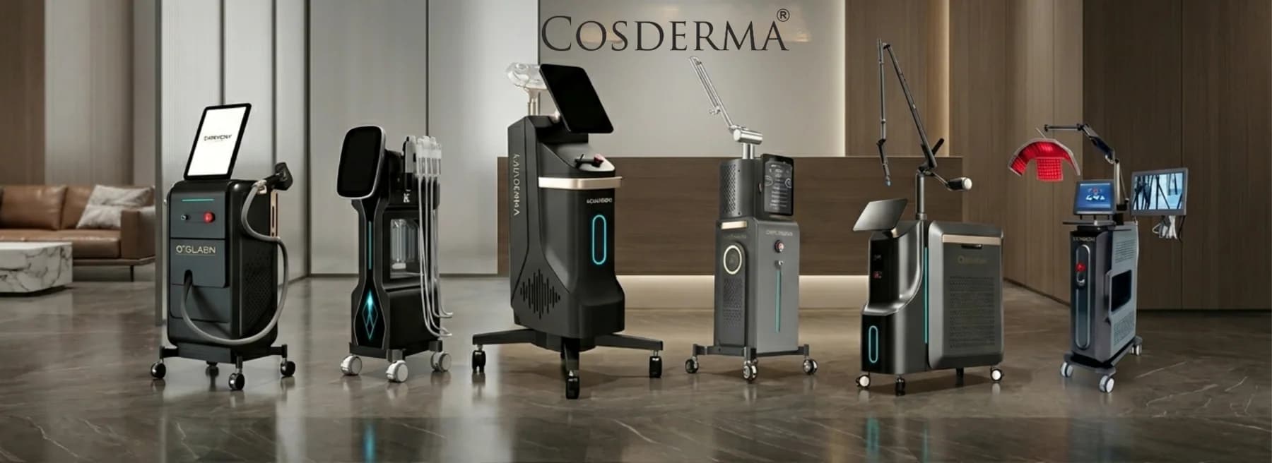 Cosderma aesthetic equipment collection visual